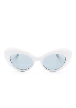 Versace Eyewear La Medusa oval-frame sunglasses - White