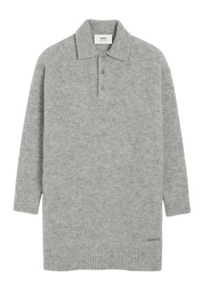 AMI Paris Ami polo Dress - Grey