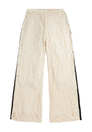 Polo Ralph Lauren lace-sequin trousers - Neutrals