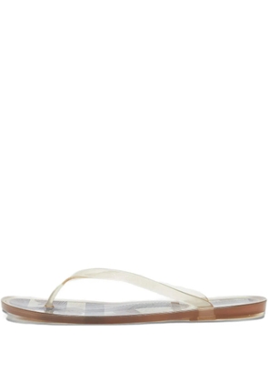 Burberry Pre-Owned Novacheck canvas slides - White