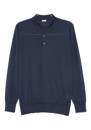 Caruso long-sleeves polo shirt - Blue