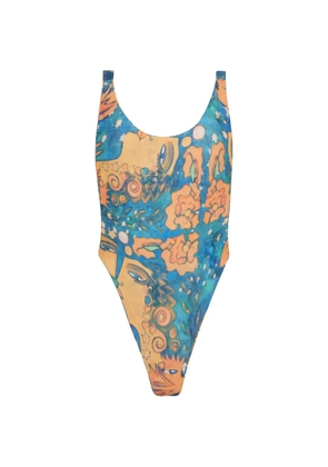 Donde Esteban El Beso scoop-neck swimsuit - Blue