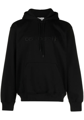 Carhartt WIP logo-embroidered cotton blend hoodie - Black