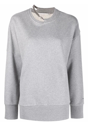 Stella McCartney Falabella chain-embellished sweatshirt - Grey