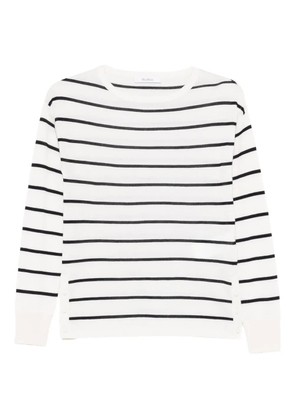 Max Mara striped sweater - White