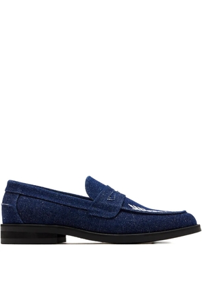 DUKE & DEXTER Wilde penny-strap loafers - Blue