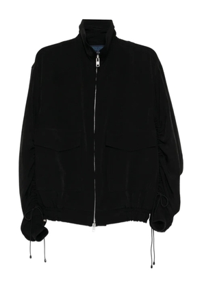 Yohji Yamamoto Ta/pe shirring-sleeve jacket - Black