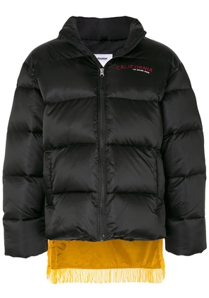 Doublet fringed puffer coat - Black