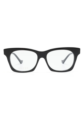 Gucci Eyewear logo-engraved square-frame glasses - Black