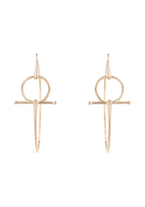 Hermès Pre-Owned 18K pink gold Filet d'Or hoop earrings