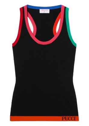 PUCCI colour-block knitted tank top - Black