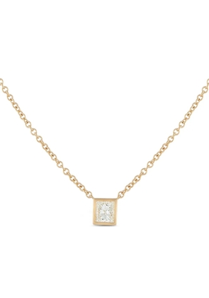 LB Exclusive princess-cut diamond solitaire necklace - Gold
