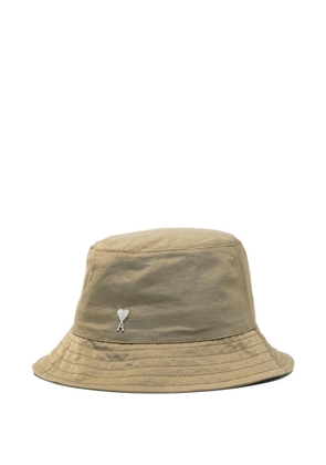 AMI Paris heart-logo bucket hat - Green