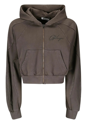Ottolinger Multiline logo zip hoodie - Brown