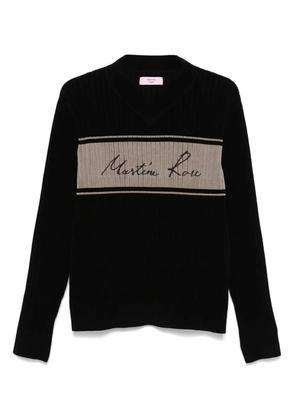 Martine Rose chenille V-neck sweater - Black