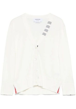 Thom Browne 4 Bar Stripes jersey cardigan - White
