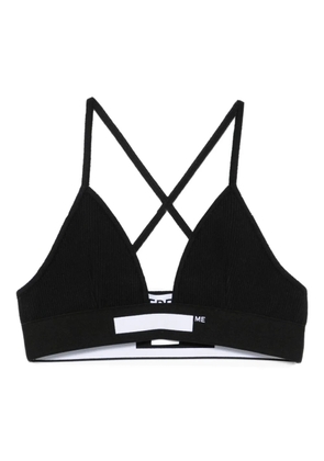 MEDEEA ribbed logo bra - Black