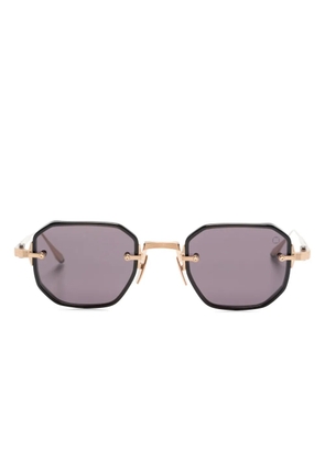 Akoni geometric-frame sunglasses - Gold