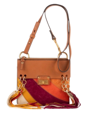 Chloé Pre-Owned suede-panel shoulder bag - Brown