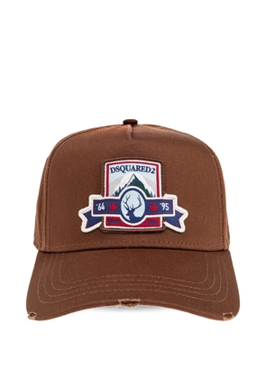 DSQUARED2 logo-patch cap - Brown