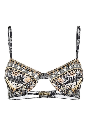 Camilla Temples of Dendara underwire bikini top - Black