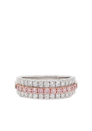 HYT Jewelry 18K rose gold and platinum pink diamond ring - Silver
