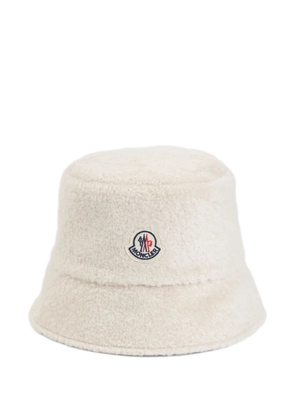 Moncler teddy bucket hat - Neutrals