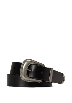 Polo Ralph Lauren engraved western leather belt - Black