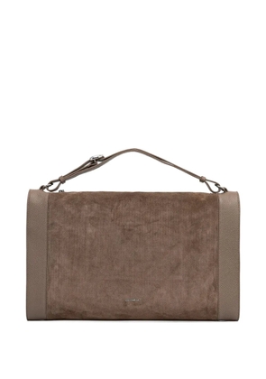 Coccinelle Elinor suede-trim tote bag - Brown