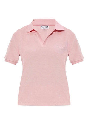 Hunza G embroidered-logo T-shirt - Pink