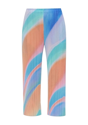 Pleats Please Issey Miyake pleated ombre trousers - Blue