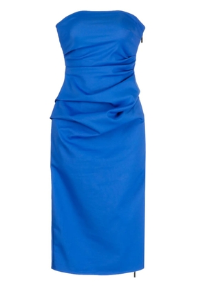 Maticevski ruched strapless dress - Blue