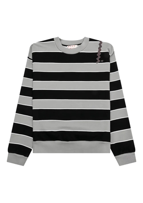 Marni striped logo sweatshirt - Grey