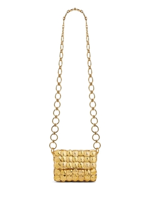Rabanne mini Sparkle layered crossbody bag - Gold
