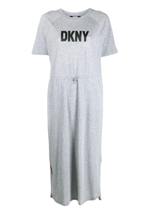 DKNY logo-print T-shirt dress - Grey