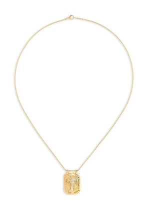 Marie Lichtenberg Cross diamond scapular necklace - Gold