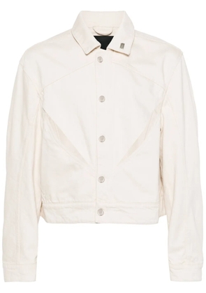 HELIOT EMIL Equisetum cut-out detail denim jacket - Neutrals