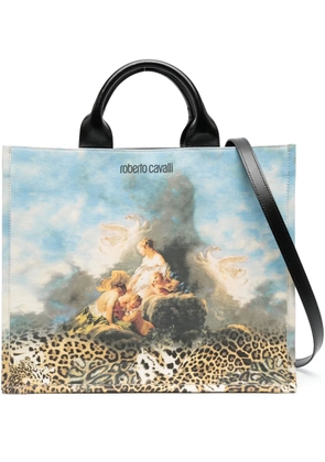 Roberto Cavalli graphic-print tote bag - Blue