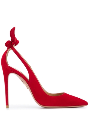 Aquazzura 105mm bow tie pumps - Red