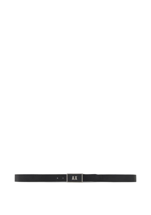 Armani Exchange logo-buckle belt - Black