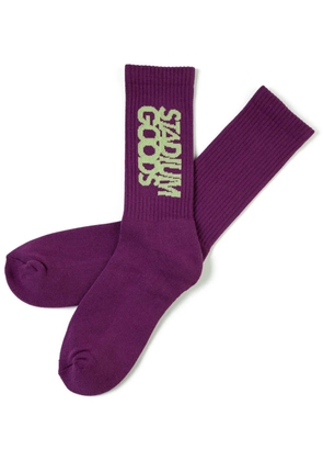 STADIUM GOODS® logo 'Plum' crew socks - Purple