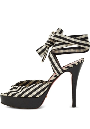 Dolce & Gabbana Pre-Owned gingham-patterned sandals - Black