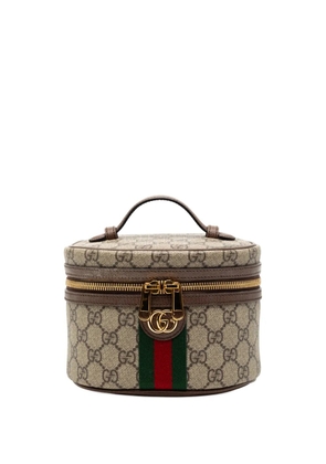 Gucci Pre-Owned 2016-2025 GG Supreme Web Ophidia vanity bag - Brown