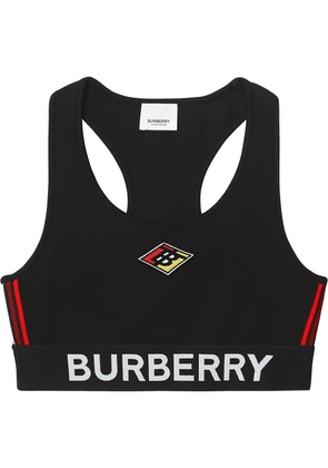 Burberry logo stretch jersey bra - Black