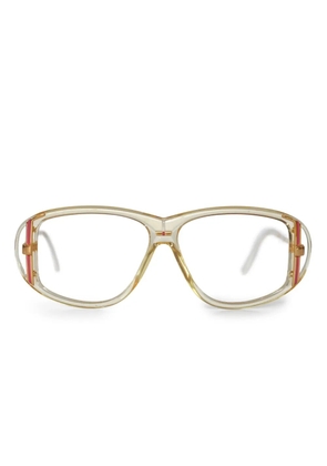 Cazal geometric-frame glasses - Yellow