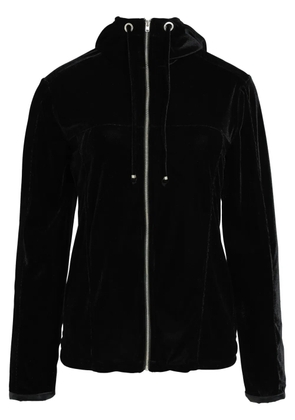 Amir Slama velour hooded jacket - Black