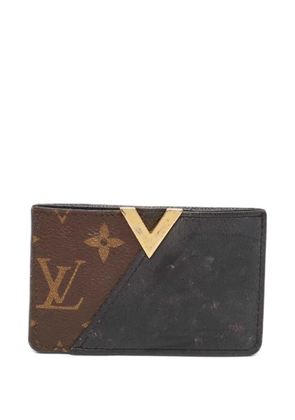 Louis Vuitton Pre-Owned Monogram-canvas leather-panelled cardholder - Black