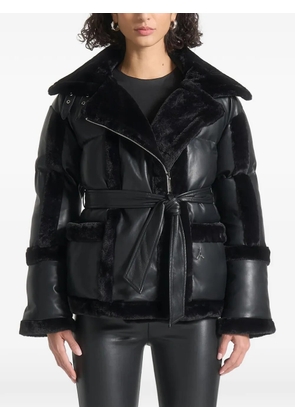 Manière De Voir Blair belt-detail biker jacket - Black