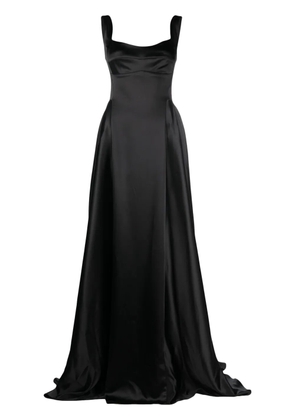 Atu Body Couture V-back satin gown - Black