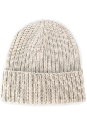 Dell'oglio ribbed-knit cashmere hat - Neutrals
